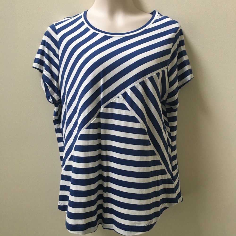 Chaps Striped Sailor Tee Sz XL